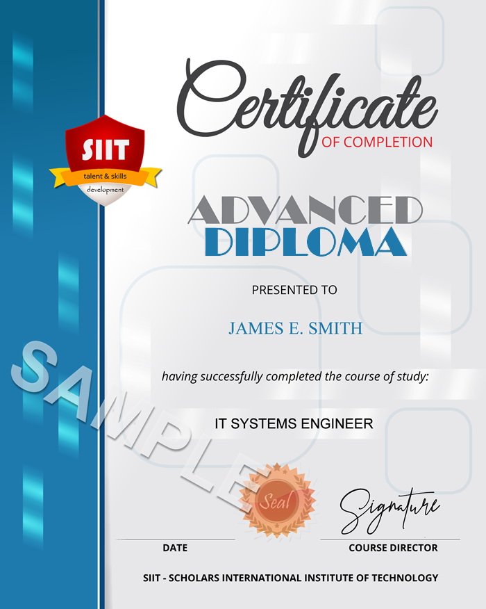 SIIT Advanced Diploma Certificate
