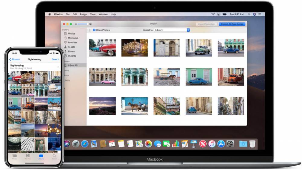 How to transfer photos from my iPhone to my MacBook Air