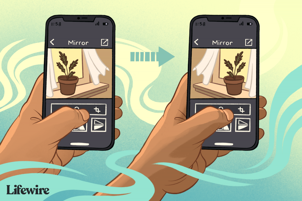 How to mirror an image on an iPhone with the Photos app
