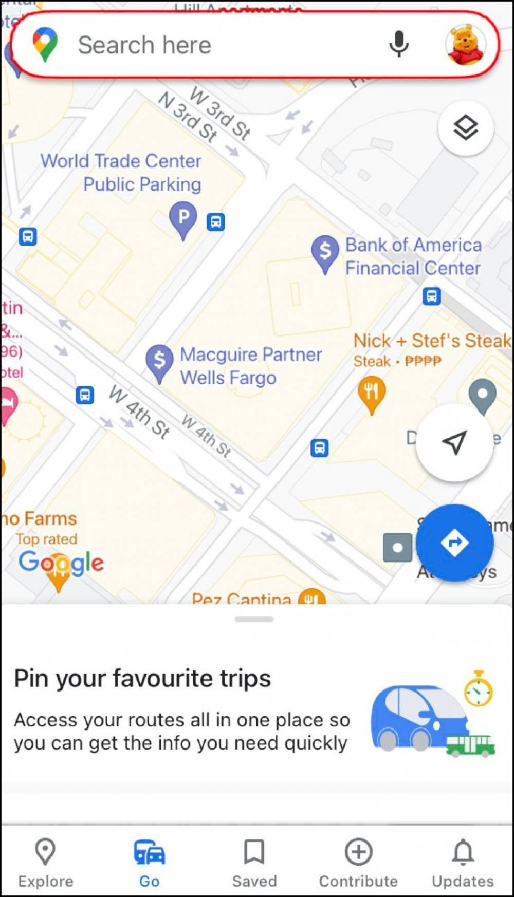 How to switch from walking mode to driving mode in Google Maps on an iPhone