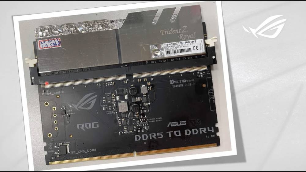 A YouTuber has created a prototype for using DDR4 memory on DDR5 motherboards