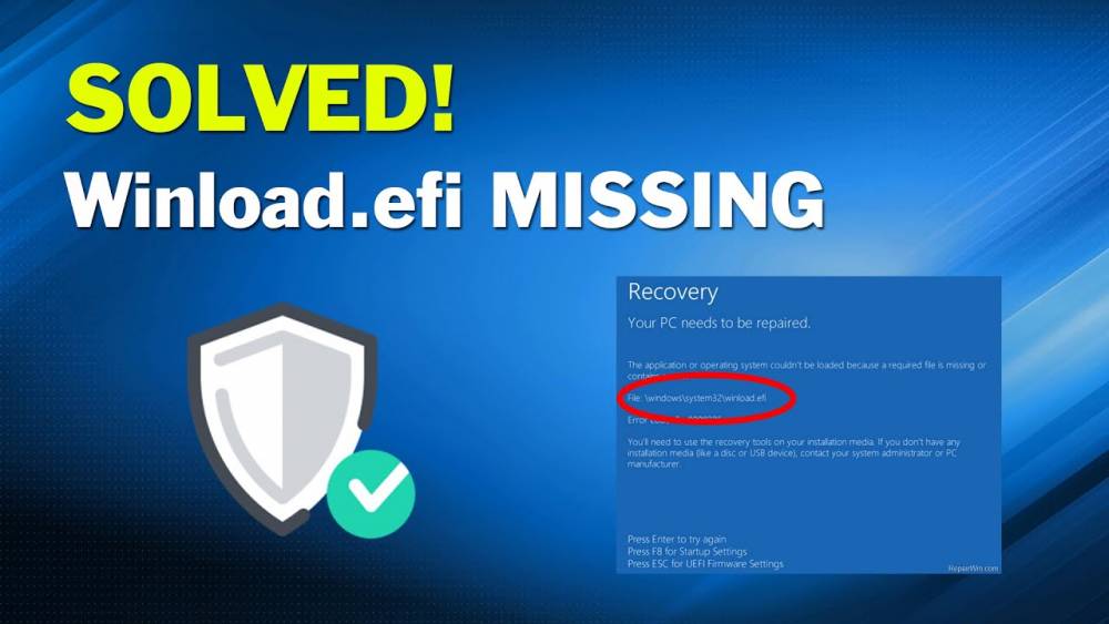 How To Restore Winload.Efi After Clone