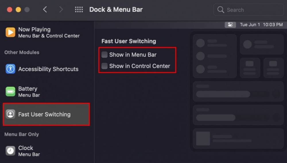 How to Quickly Switch Users on Mac from the Menu Bar or Control Center